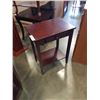 Image 1 : Mahogany finish end table with drawer