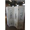 Image 1 : 4 PANEL FLOWER ROOM DIVIDER 71 INCHES TALL