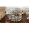Image 2 : HEAVY PINWHEEL CRYSTAL FOOTED BOWL AND HEAVY PINWHEEL CRYSTAL BOWL