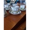 Image 2 : SILVER BIRCH ROYAL ALBERT TEAPOT, CREAM AND SUGAR AND CUPS AND SAUCERS