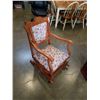 Image 2 : VINTAGE WOOD FRAMED ROLLING ROCKING CHAIR