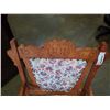 Image 3 : VINTAGE WOOD FRAMED ROLLING ROCKING CHAIR
