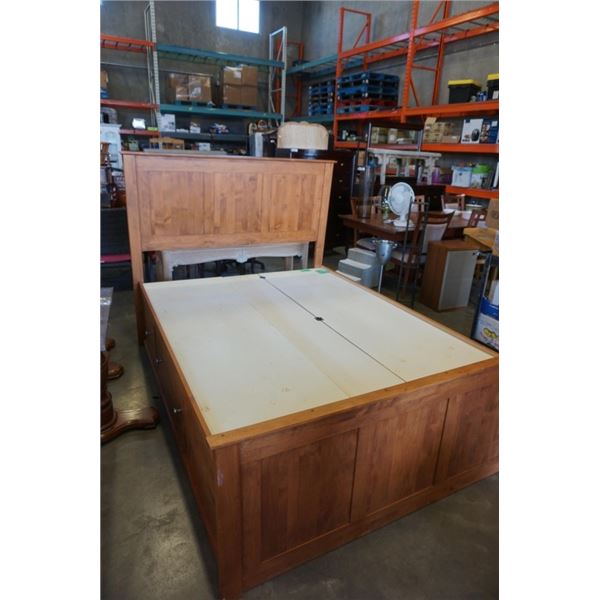 Mako queen size platform storage bed