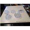 Image 1 : HEAVY CRYSTAL ASH TRAY, BUTTER DISH,  AND CRYSTAL COVER DISHES