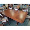 Image 3 : MODERN DINING TABLE WITH 2 LEAFS AND 6 CHAIRS
