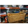 Image 3 : METAL SHELF WITH WICKER BASKETS - 70 INCHES TALL, 2 FEET WIDE