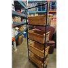 Image 4 : METAL SHELF WITH WICKER BASKETS - 70 INCHES TALL, 2 FEET WIDE