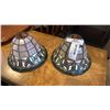 Image 1 : 2 LEADED GLASS SHADES