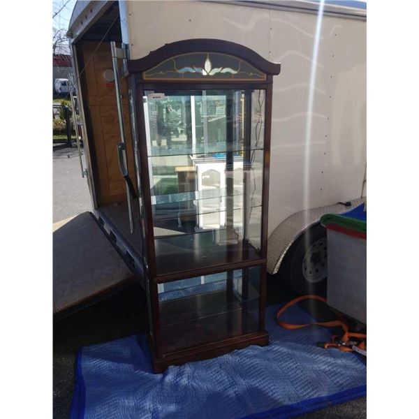 75 INCH TALL GLASS DISPLAY CABINET