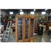 Image 3 : GLASS DOOR DISPLAY CABINET 81 INCHES TALL 41.5 INCHES WIDE, 14 INCHES DEEP