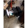 Image 1 : 2 LUGGAGE BAGS AND BOX OF ESTATE GOODS, CLOCK, ROTATO EXPRESS