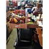 Image 1 : 2 TRAYS OF KIDS TOYS, COLLECTABLES, CARS, HOT AIR BALLOON FIGURE