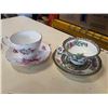 Image 3 : 6 China teacups and saucers: Royal Winton, Royal Adderly, Coalport and more