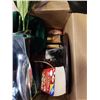 Image 3 : BOX OF ESTATE GOODS, CARVED WOOD BOWL, MODERN VASE, CARVING, ESTATE GOODS