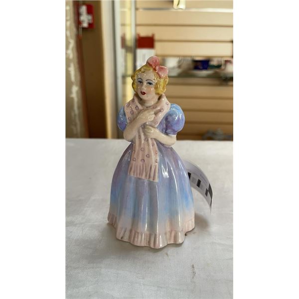 DRESDEN FLORAL ENGLAND CHINA FIGURE 5 1/2 INCHES TALL