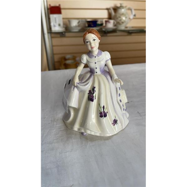 ROYAL ALBERT PRETTY LADIES FLOWER OF THE MONTH FEBRUARY 2005 CHINA FIGURE - 5 INCHES TALL