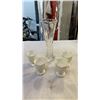 Image 1 : Royal doulton 7" crystal bud vase and 4 Royal albert egg cups