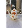 Image 2 : TIGER LILY TEA SET BY QUEENS - TEAPOT WITH LID, CREAM AND SUGAR, 2 MUGS, 4 CUPS AND SAUCERS