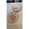 Image 1 : 2 pink depression glass bowls