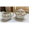 Image 8 : RAWO AND DOTTER ELITE WORKS LIMOGES CHINA TEAPOT, CREAM AND SUGAR, PLATTER AND CUPS AND SAUCERS