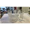 Image 1 : 3 LARGE CRYSTAL VASES AND CRYSTAL FOOTED BOWL