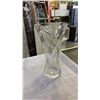Image 2 : 3 LARGE CRYSTAL VASES AND CRYSTAL FOOTED BOWL