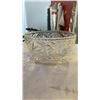 Image 8 : 3 LARGE CRYSTAL VASES AND CRYSTAL FOOTED BOWL