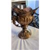 Image 7 : COPPER VASE AND ART GLASS VASE - CHIPPED
