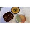 Image 1 : LIMOGES HAVILLAND COPPER LUSTRE BOWL, ROYAL WINTON LEAF PLATE AND CROWN DEVON CRIES OF LONDON PLATE