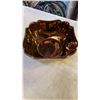 Image 7 : LIMOGES HAVILLAND COPPER LUSTRE BOWL, ROYAL WINTON LEAF PLATE AND CROWN DEVON CRIES OF LONDON PLATE