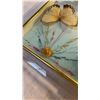 Image 3 : CASED BUTTERFLY SHADOWBOX CLOCK - 3 REAL BUTTERFLYS