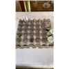 Image 1 : TRAY FO SMALL CRYSTAL FIGURES AND SWAROVSKY MARKED CANDLE STICK