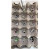Image 2 : TRAY FO SMALL CRYSTAL FIGURES AND SWAROVSKY MARKED CANDLE STICK
