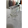 Image 8 : PINWHEEL CRYSTAL PITCHER, BELL, AND CREAM AND SUGAR SET