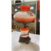 Image 1 : ORANG AND WHITE COLONIAL TABLE LAMP - NO FLUTE