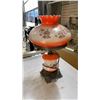 Image 2 : ORANG AND WHITE COLONIAL TABLE LAMP - NO FLUTE