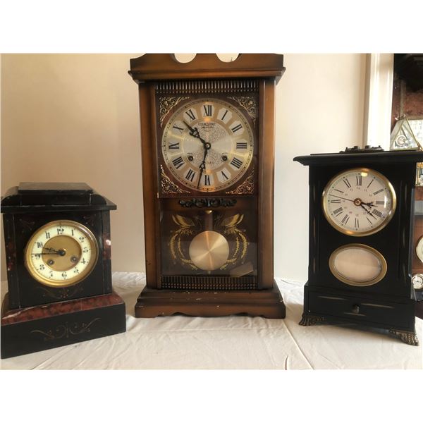 3 Wood clocks