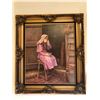 Image 1 : Picture of Girl Blowing Bubbles - signed J. Davis