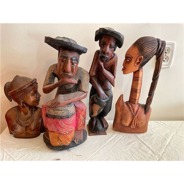 4 Wood Sculptures