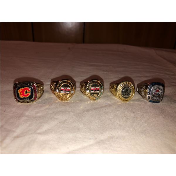 6 Stanley Cup Replica Rings