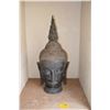 Image 1 : BRONZE BUDDHA HEAD (17" W X 40" H)