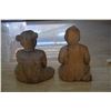 Image 2 : CARVED WOOD CHINESE CHILDREN (2 PCS)