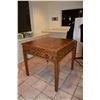 Image 1 : ELM WOOD TABLE (38 1/2" W X 39" L X 36" H)