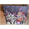 Image 1 : UNFRAMED ACRYLIC ON CANVAS, "FLOWERS"; SIGNED CHARLOTTE HARDY (35 1/2" W X 35 1/2" H)