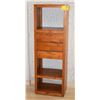 Image 1 : WOODEN DISPLAY SHELF W/3 DRAWERS (1' 10 1/2" W X 4' 10 1/2" H)