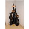 Image 1 : CARVED WOODEN CAT STATUARY (3 PCS) (29" H X 40" H & 50" H)