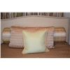 Image 2 : UPHOLSTERED QUEEN SIZE BED FRAME W/BEAUTYREST RECHARGE (LIKE NEW) MATTRESS, QUILT & PILLOWS