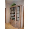 Image 1 : GLASS & WOOD DISPLAY CASE (3 SECTIONS) (68" W X 90" H)
