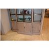 Image 3 : GLASS & WOOD DISPLAY CASE (3 SECTIONS) (68" W X 90" H)