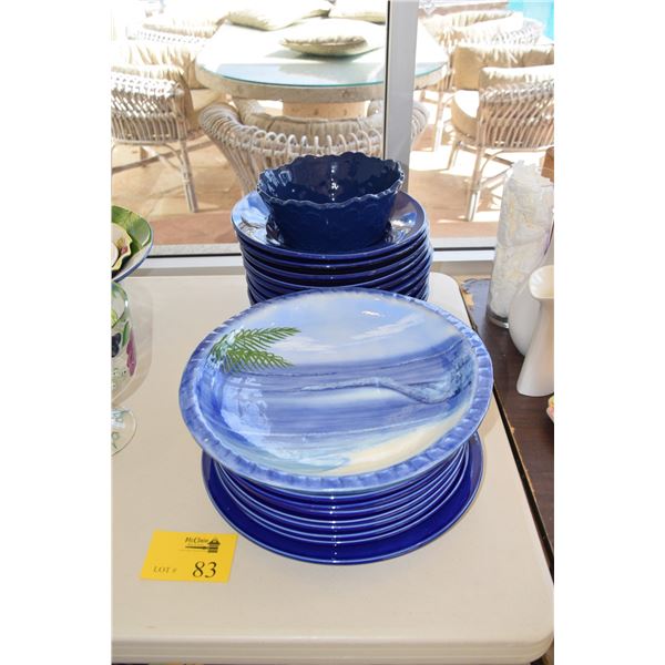 COLLECTION OF CERAMIC PLATES & BOWLS (21 PCS)